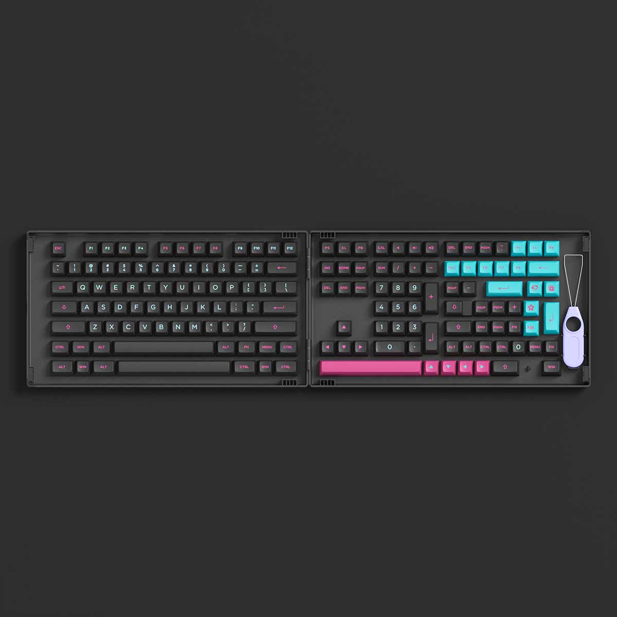 AKKO Keycap set – Midnight (PBT Double-Shot/ASA profile/178 nút)