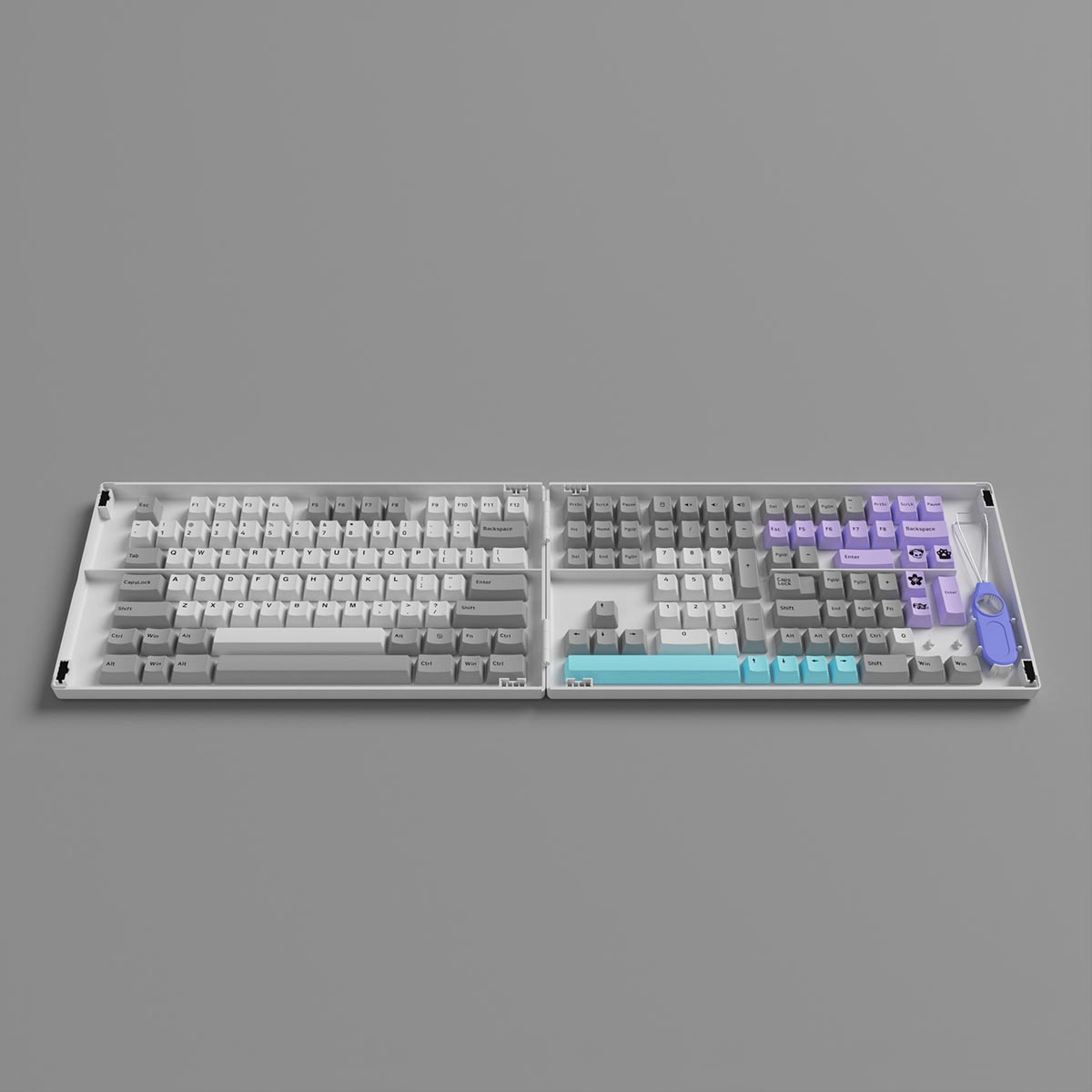 Keycap Akko Silent (PBT Double-Shot/Cherry profile/177 nút)