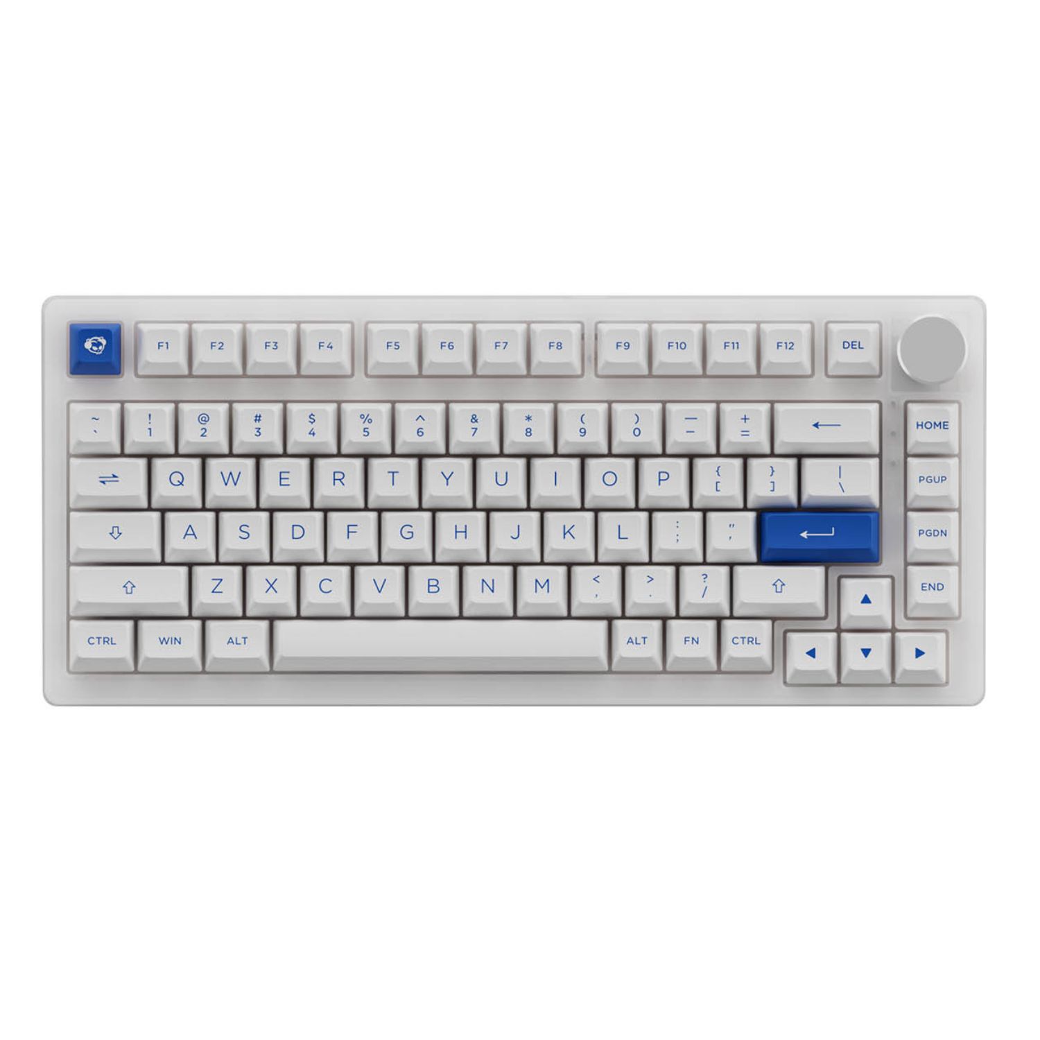 Bàn phím AKKO PC75B Plus Blue on White (Bluetooth 5.0 / Wireless 2.4Ghz / Hotswap / Foam tiêu âm / AKKO CS Jelly switch)