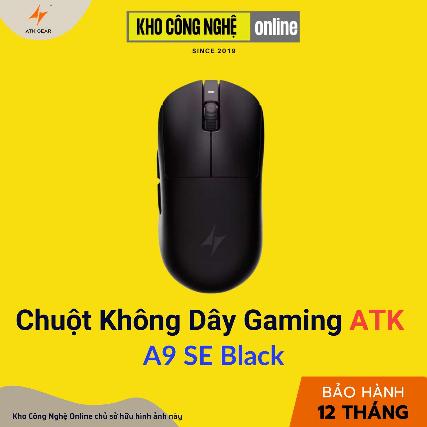 Chuột Gaming ATK A9 SE Tri-mode NearLink Black