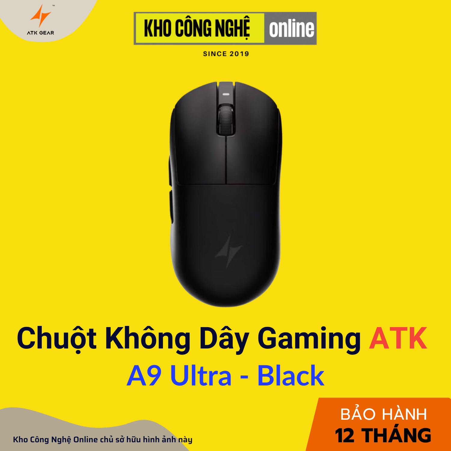 Chuột Gaming ATK A9 Ultra Tri-mode  -Black