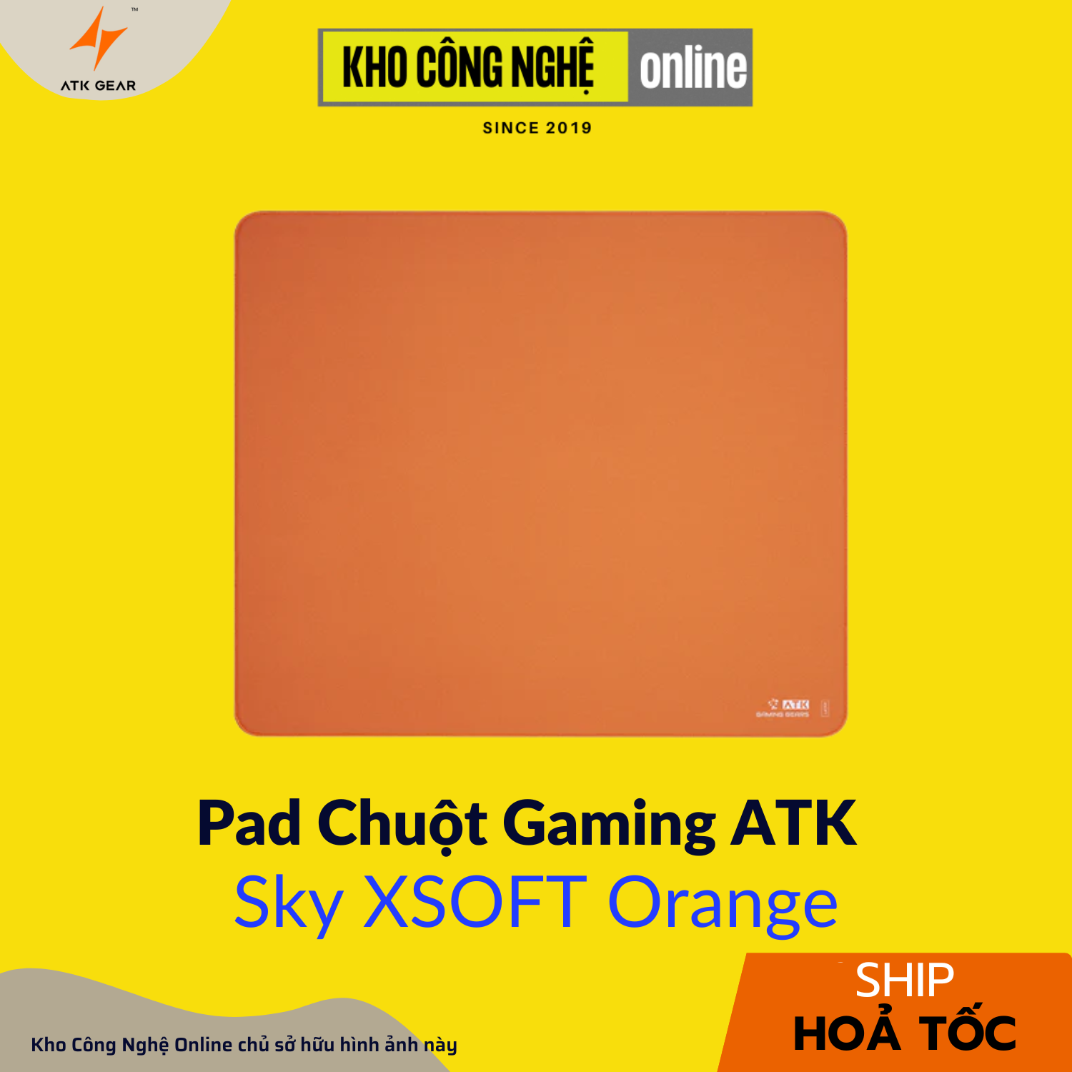 Lót chuột Gaming ATK XSoft Orange