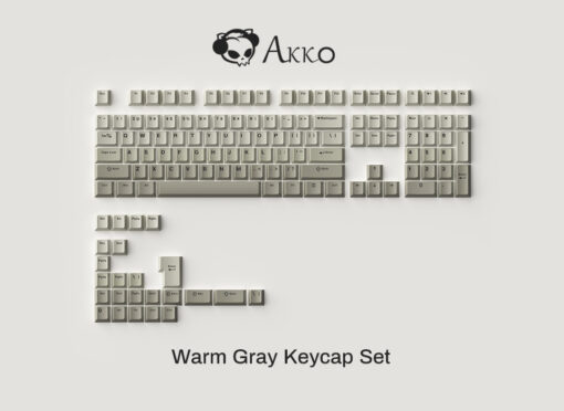 Bộ Keycap AKKO Cool Gray (PBT Double-Shot / Cherry profile / 132 nút)