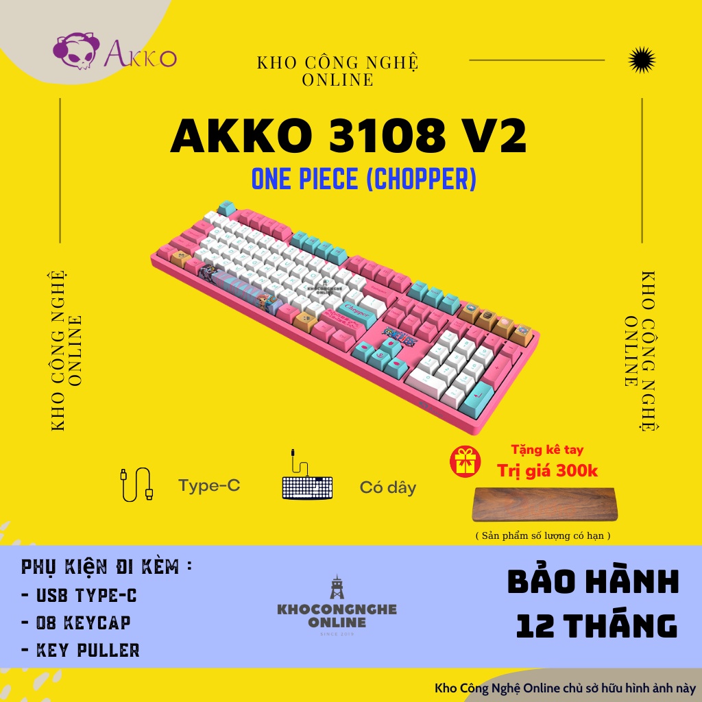 Bàn phím cơ AKKO 3108 v2 One Piece chopper (Akko switch v2)