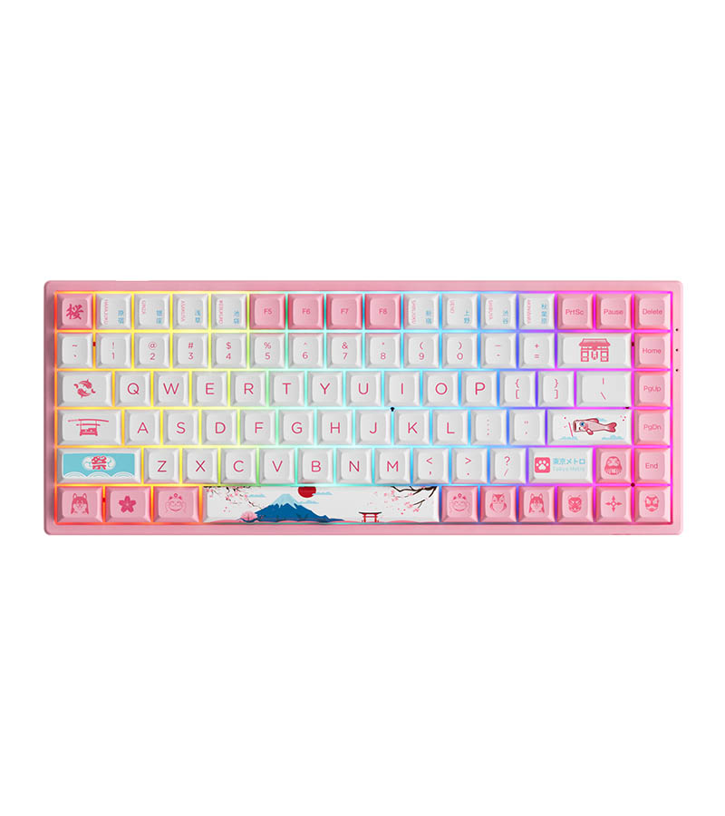 Bàn phím cơ AKKO 3084B Plus World Tour Tokyo R2 (Bluetooth 5.0/ Wireless 2.4Ghz/ Hotswap/ Foam tiêu âm/ AKKO CS Jelly sw)