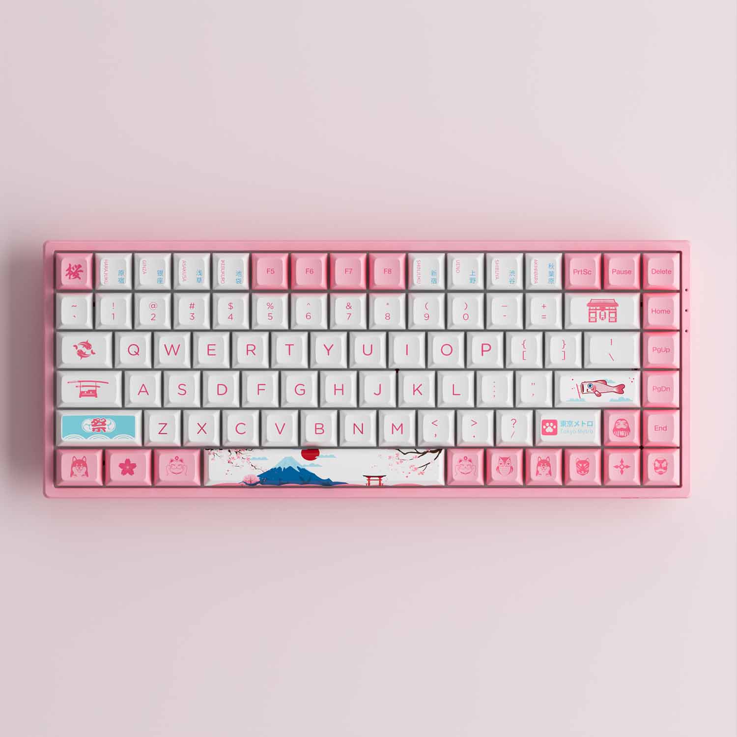 Bàn phím cơ AKKO 3084B Plus World Tour Tokyo R2 (Bluetooth 5.0/ Wireless 2.4Ghz/ Hotswap/ Foam tiêu âm/ AKKO CS Jelly sw)