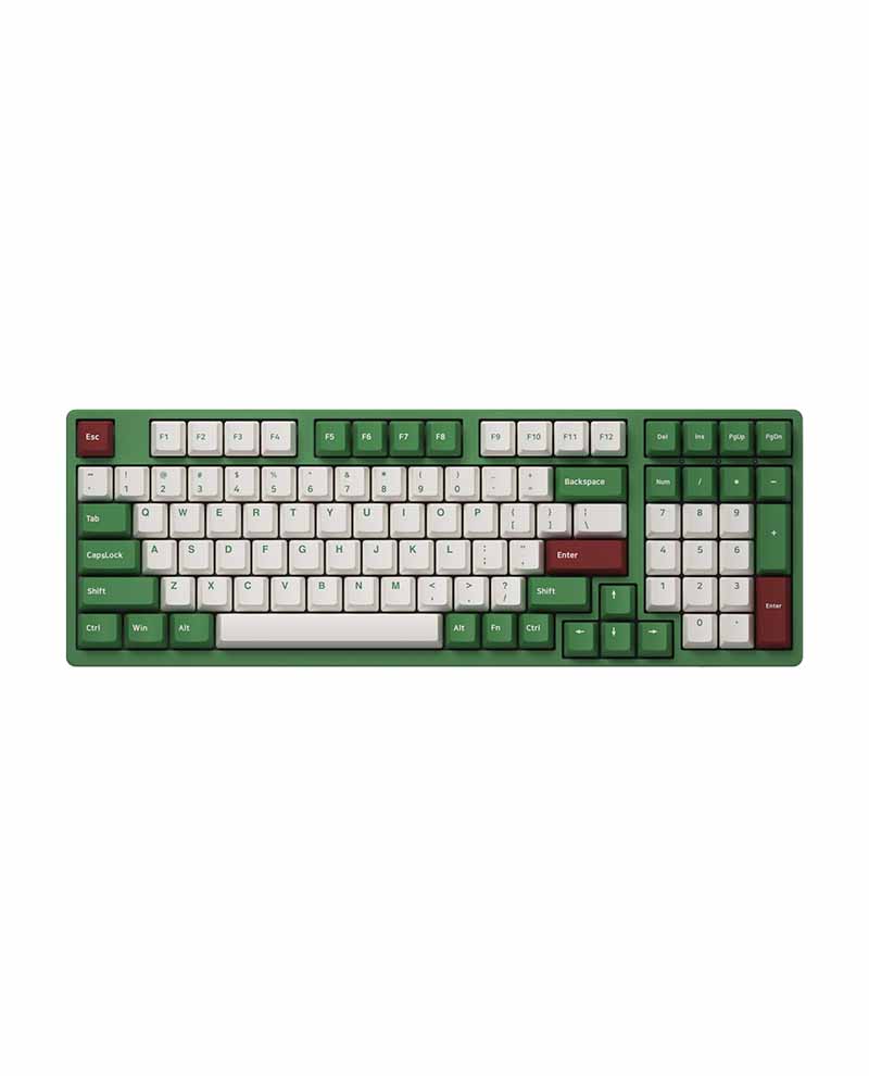 Bàn phím cơ AKKO 3098 DS Matcha Red Bean (Gateron Cap Yellow / Akko switch v2)