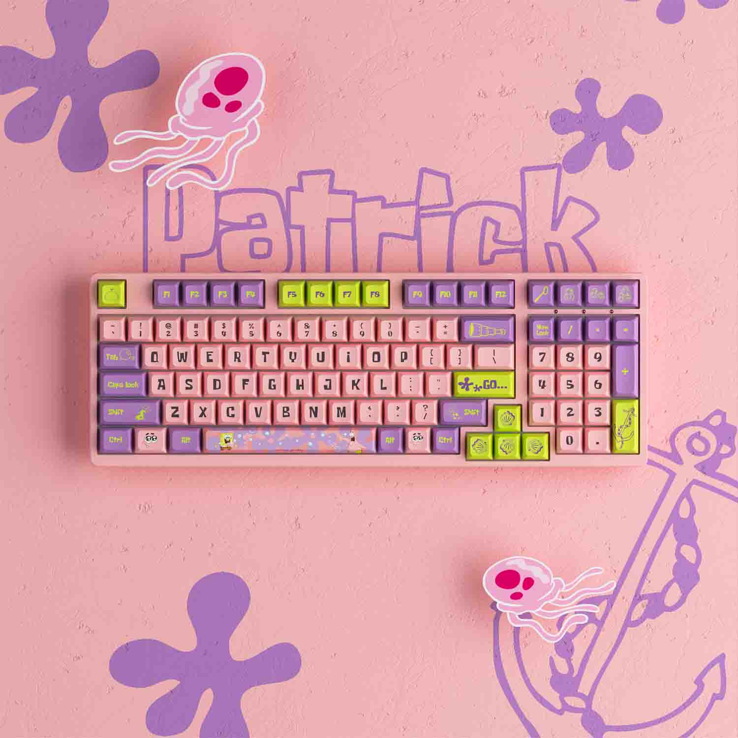 Bàn phím AKKO 3098S SpongeBob (RGB / PBT Dye-subbed / JDA profile / AKKO CS switch) - Hàng Chính Hãng