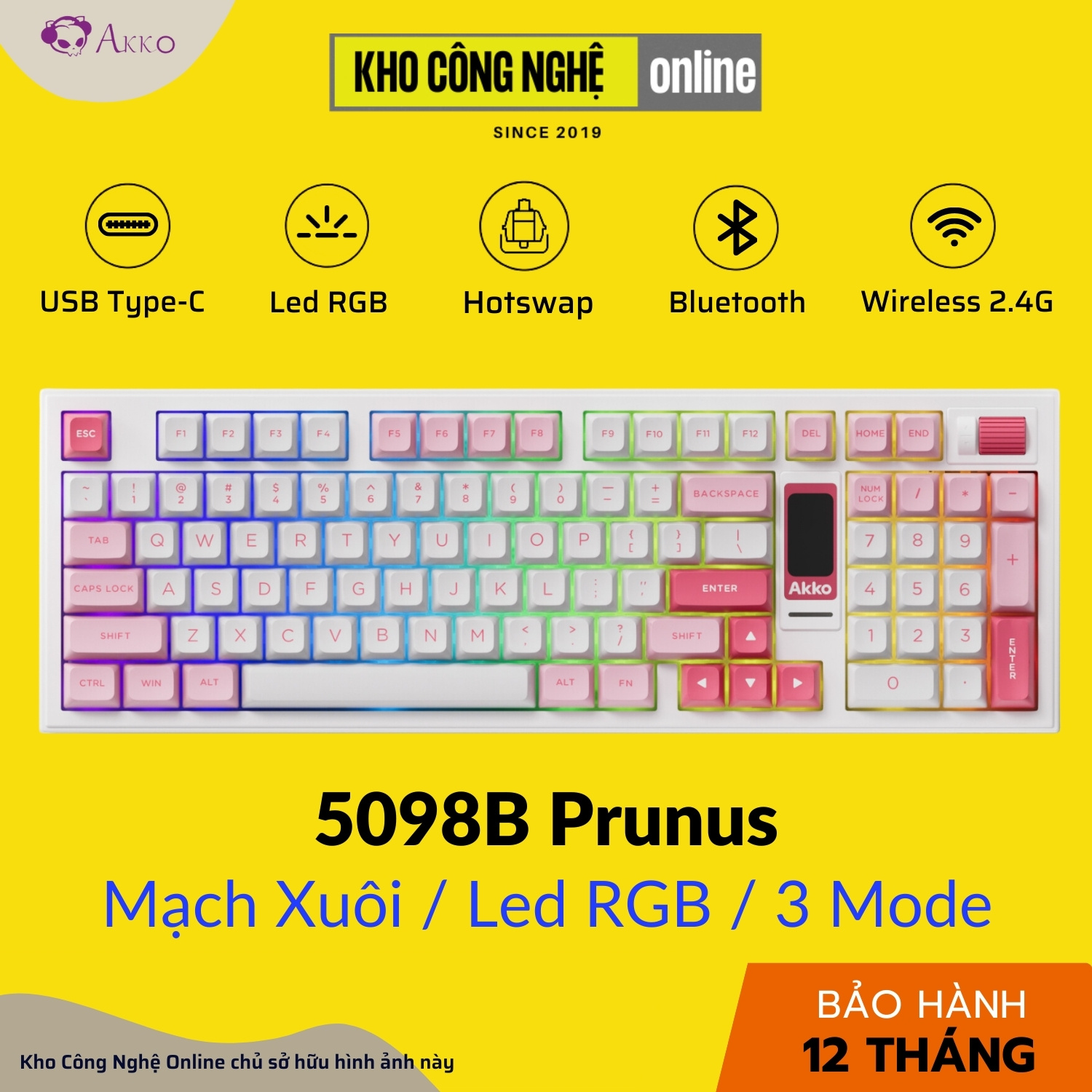 Bàn phím cơ AKKO 5098B Wasteland Survival (Multi-modes / Hotswap / Màn hình LCD / Switch Piano pro)