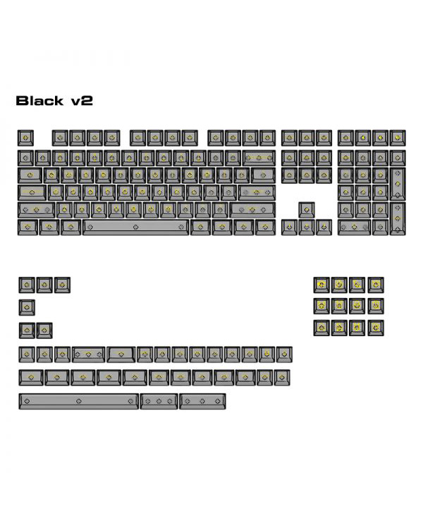 AKKO Clear Keycaps Set v2 – Black (PC / ASA profile / 155 nút) - Hàng chính hãng