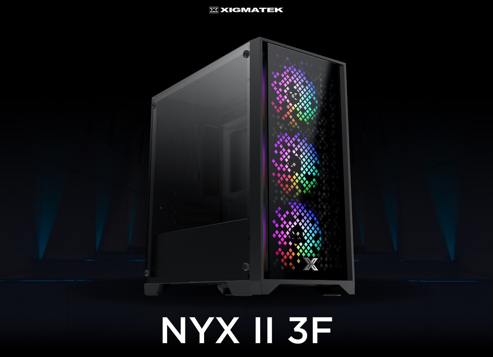 Vỏ Case Máy Tính XIGMATEK NYX II 3F (EN42188) - GAMING M-ATX, KÈM 03 FAN XIGMATEK X22F (Hàng Chính Hãng)