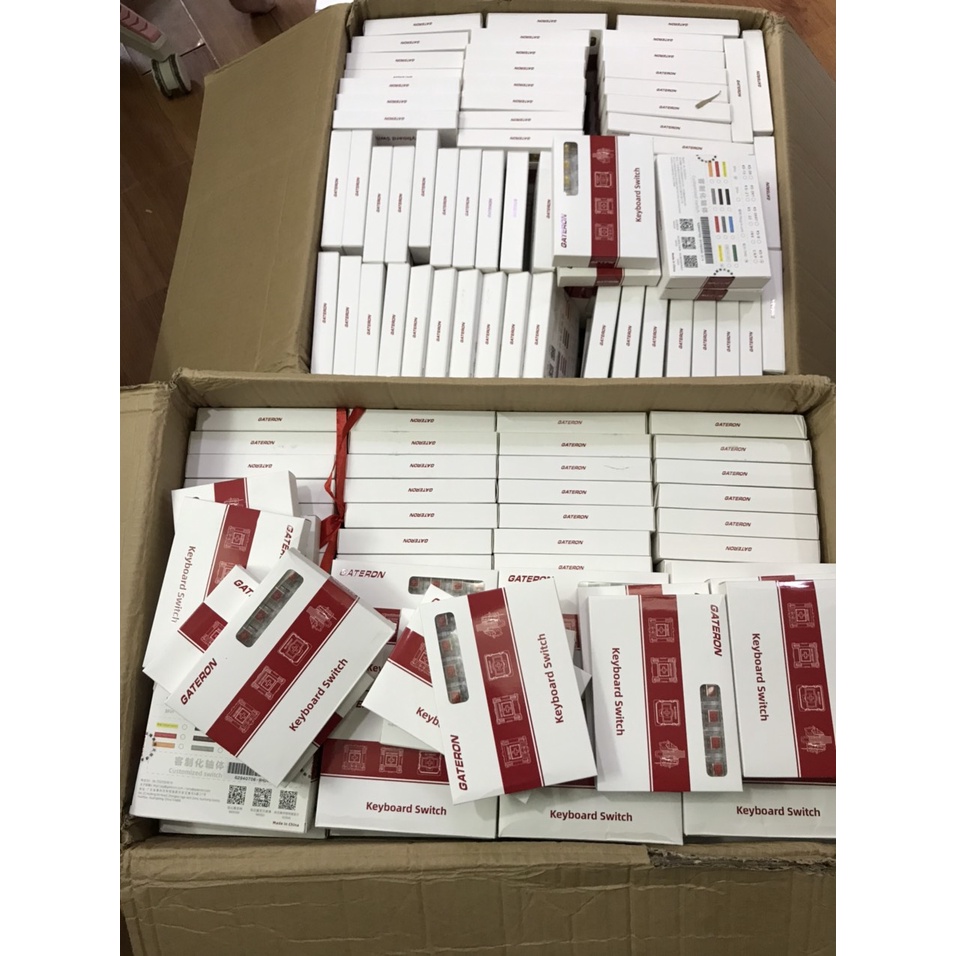 Switch Gateron Milky Yellow Pro | Gateron Red Pro | Gateron Yellow Pro - Hộp kèm khay đựng 35 Switch (3 pin và 5 pin)