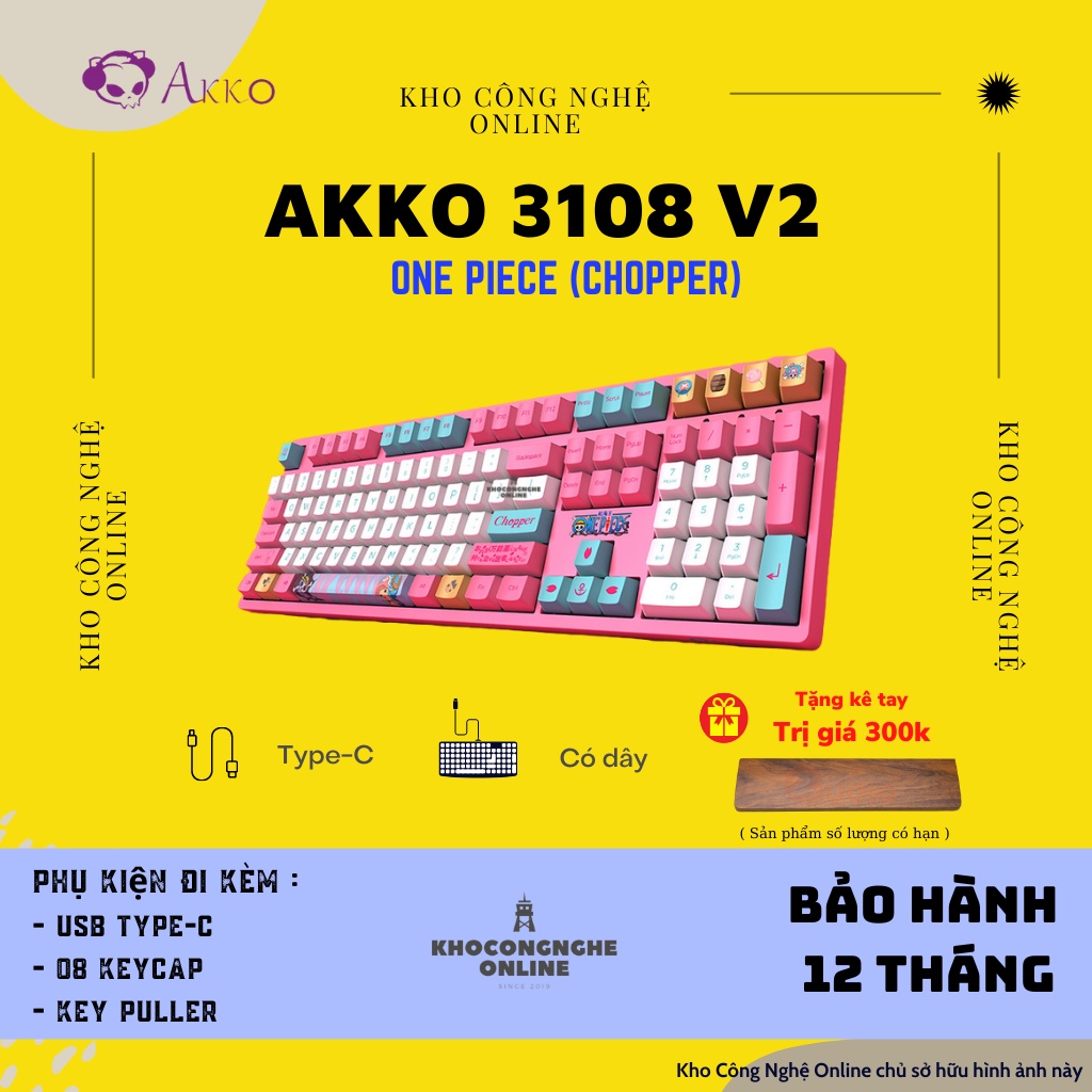 Bàn phím cơ AKKO 3108 v2 One Piece chopper (Akko switch v2)