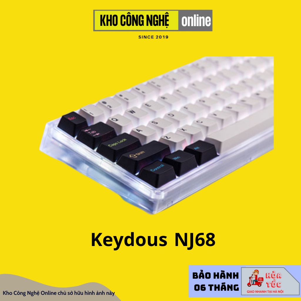Bàn phím cơ NJ68 Max - AP Version - Led RGB Hotswap, Type C, Bluetooth 5.0, Wireless 2.4G