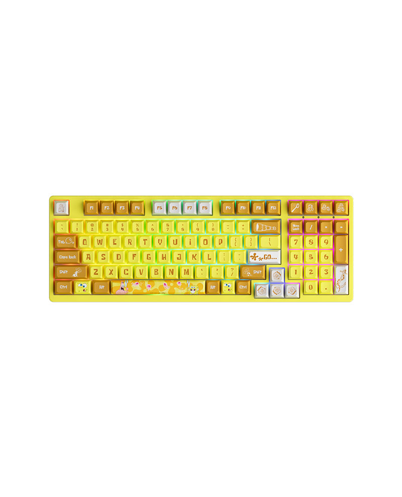 Bàn phím AKKO 3098S SpongeBob (RGB / PBT Dye-subbed / JDA profile / AKKO CS switch) - Hàng Chính Hãng