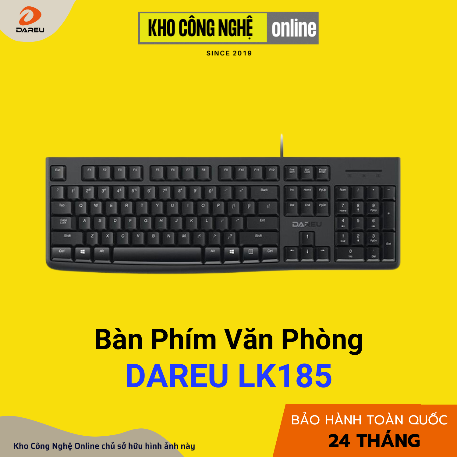 Bàn Phím Văn Phòng Dareu LK185 (Hàng Chính Hãng)