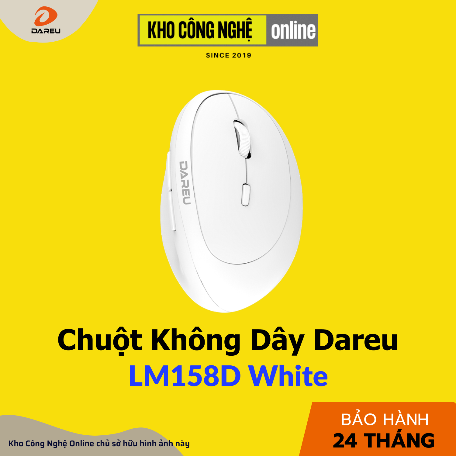Chuột không dây DAREU LM158D - Trắng