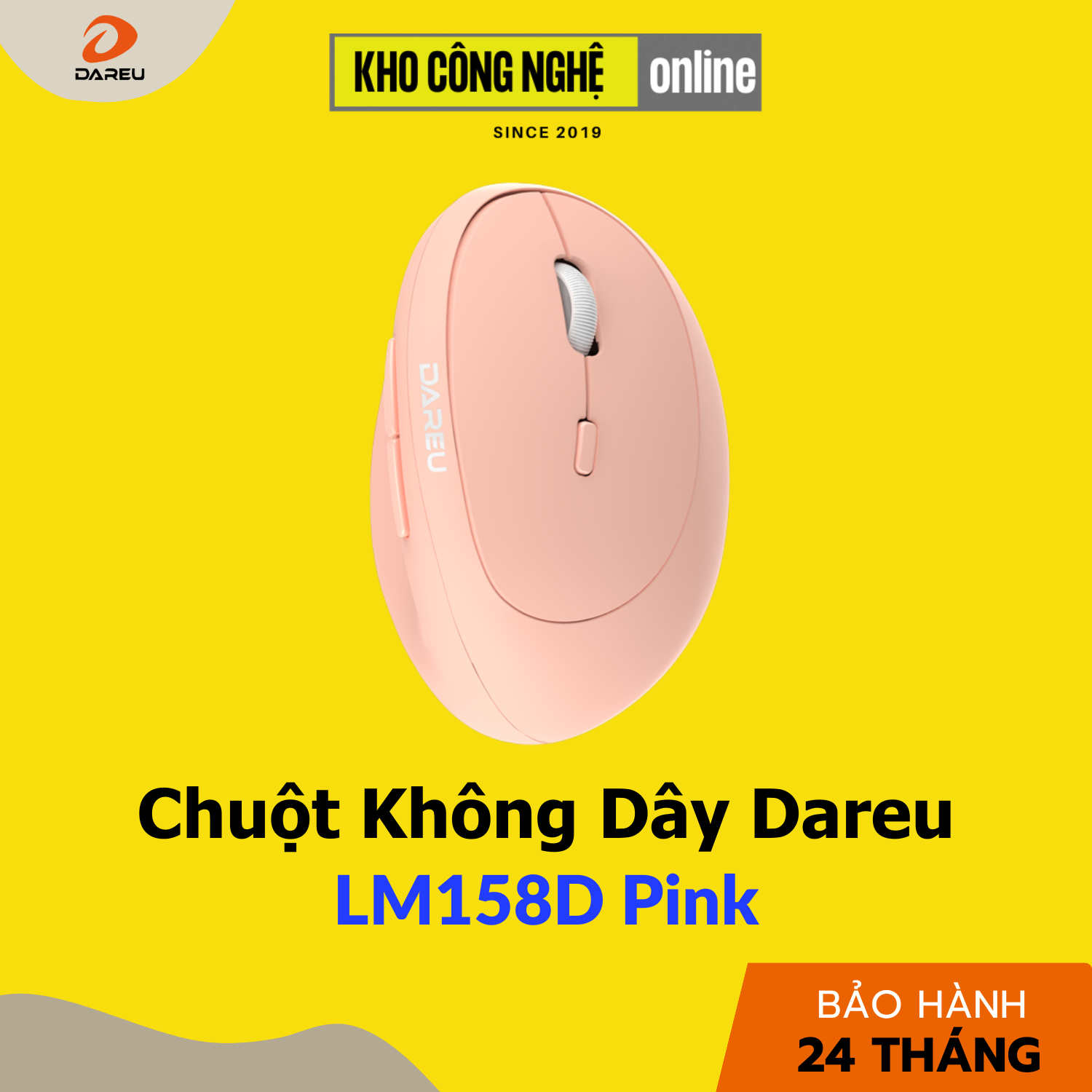 Chuột không dây DAREU LM158D - Hồng