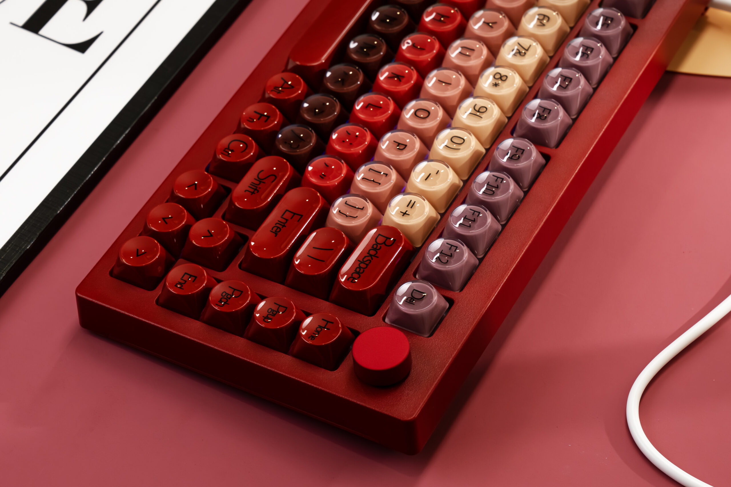 Bàn phím cơ Veekos K75 Wine Red