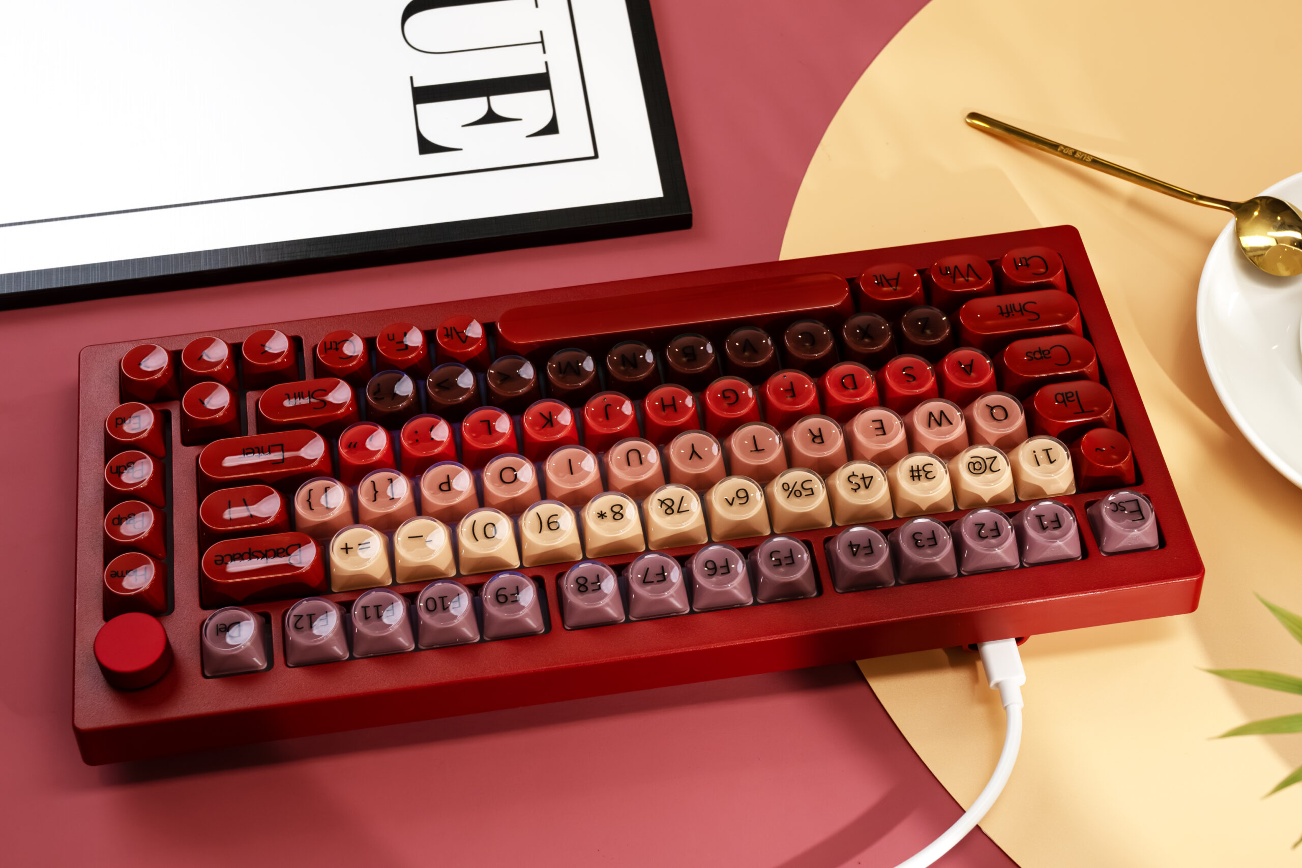 Bàn phím cơ Veekos K75 Wine Red