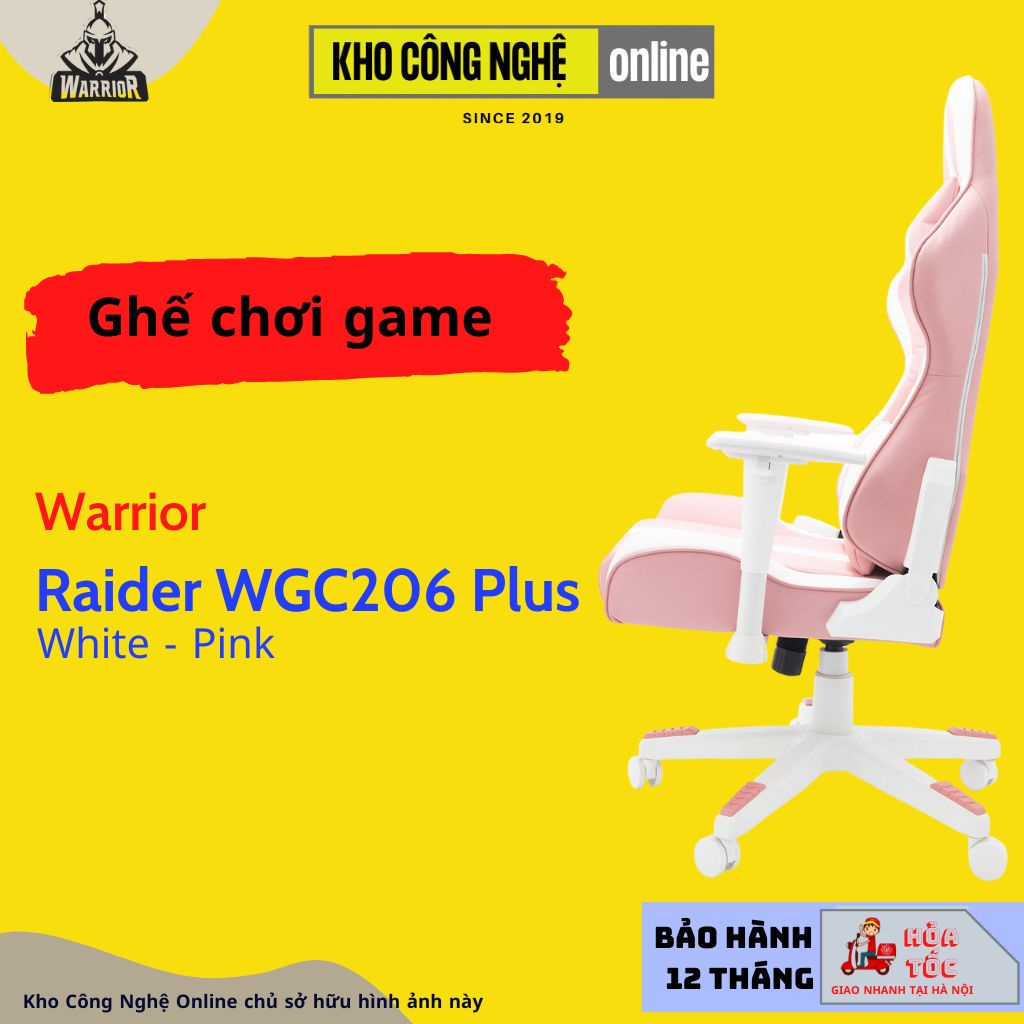Ghế Warrior Raider Series WGC206 Plus White / Pink