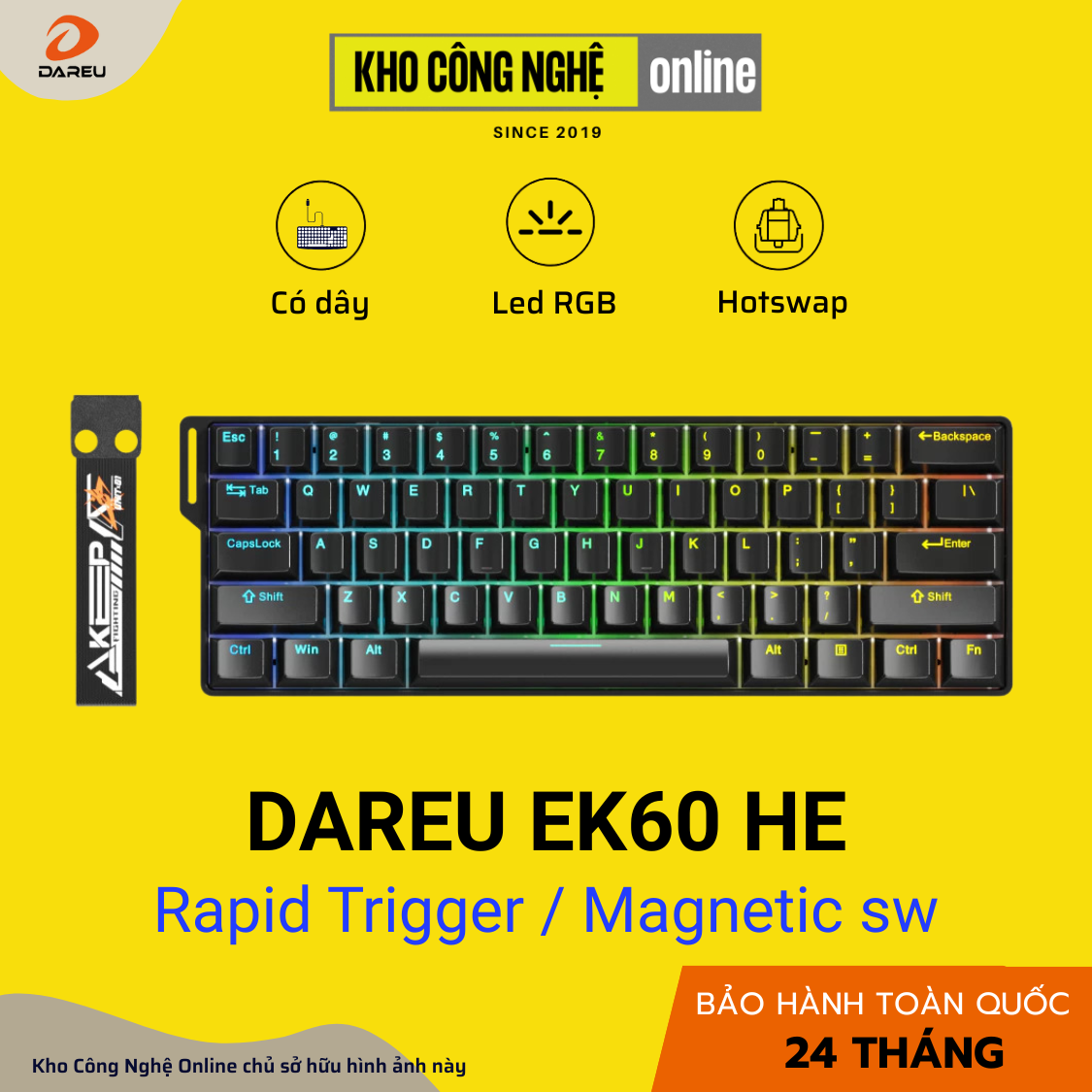 Bàn phím Rapid Trigger DAREU EK60 HE