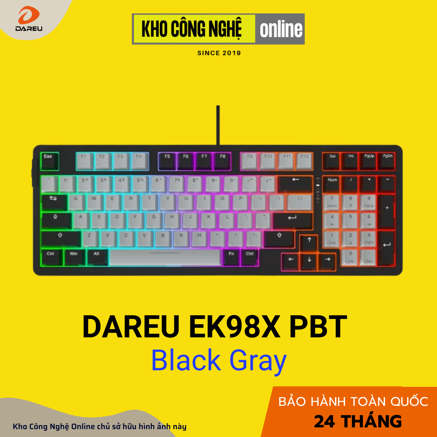 Bàn Phím Cơ Gaming Dareu EK98X PBT