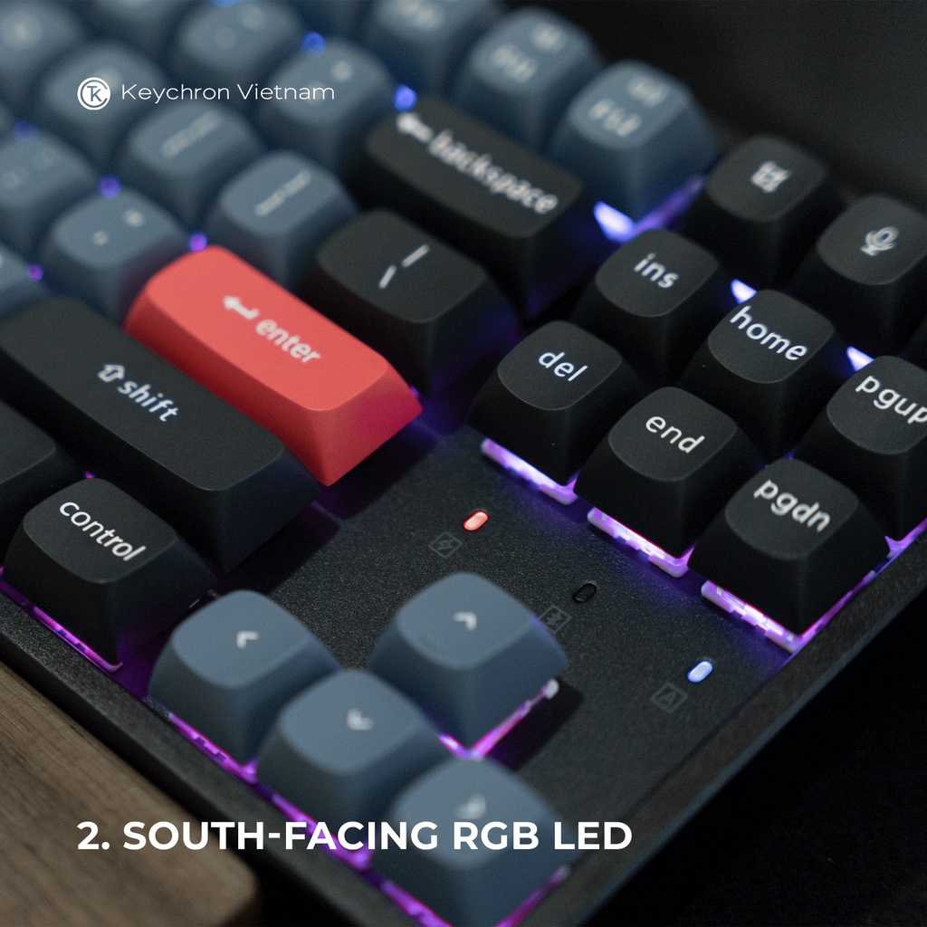 Bàn phím cơ Keychron K8 Pro - Hỗ trợ QMK/VIA - (Hàng chính hãng)