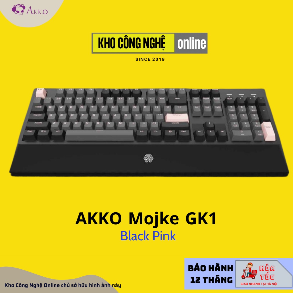 Bàn phím cơ Mojike GK1 Black Red | Black Pink (AKKO sw v2 / LED trắng)