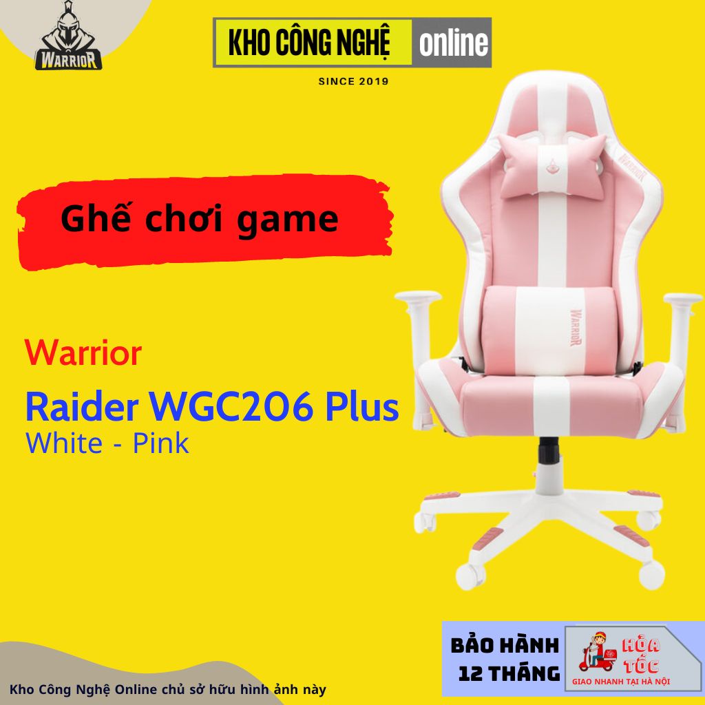 Ghế Warrior Raider Series WGC206 Plus White / Pink
