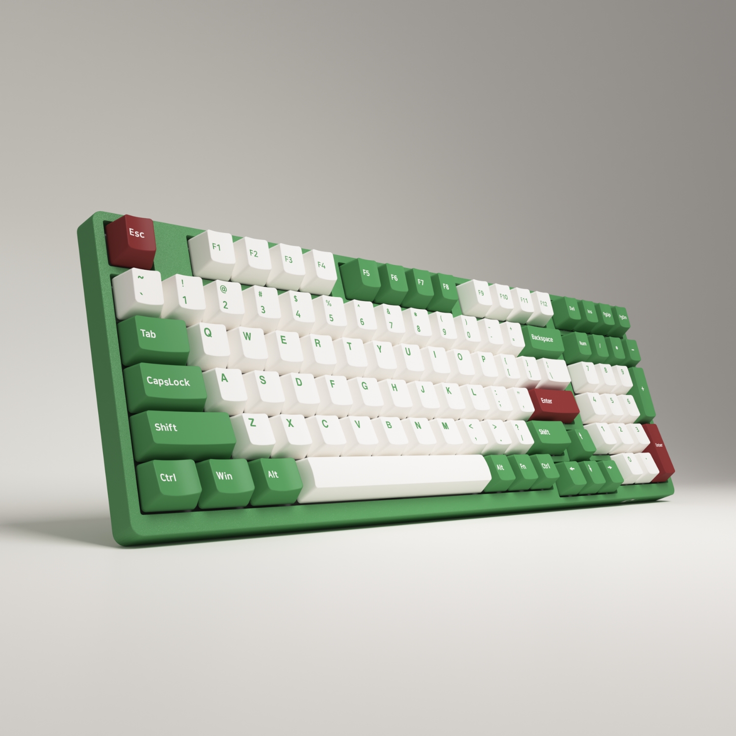 Bàn Phím Cơ Akko 3098B Matcha Red Bean (3 Chế độ kết nối / Led RGB / Hotswap / Switch Akko Piano Pro) - Hàng Chính Hãng