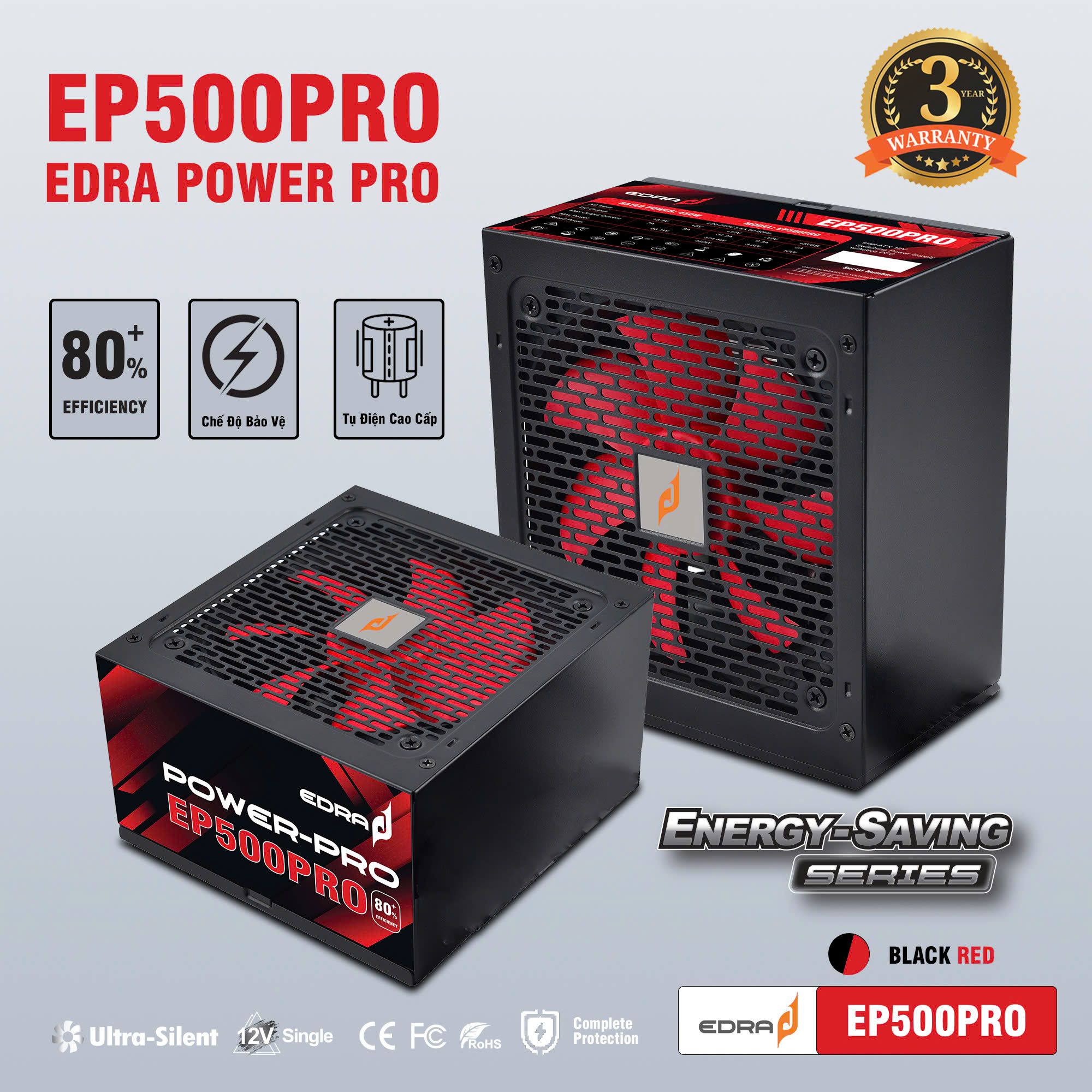 Nguồn Máy Tính EDRA EP500PRO 450W