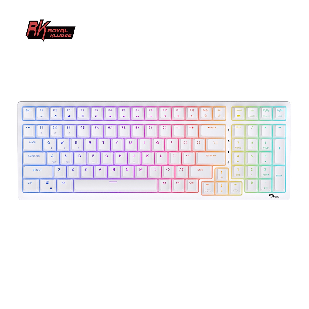 Bàn phím cơ không dây Royal Kludge RK98 Hotswap led RGB, kết nối 3 chế độ (Bluetooth 5.0 | Wireless 2.4G | Dây type C)