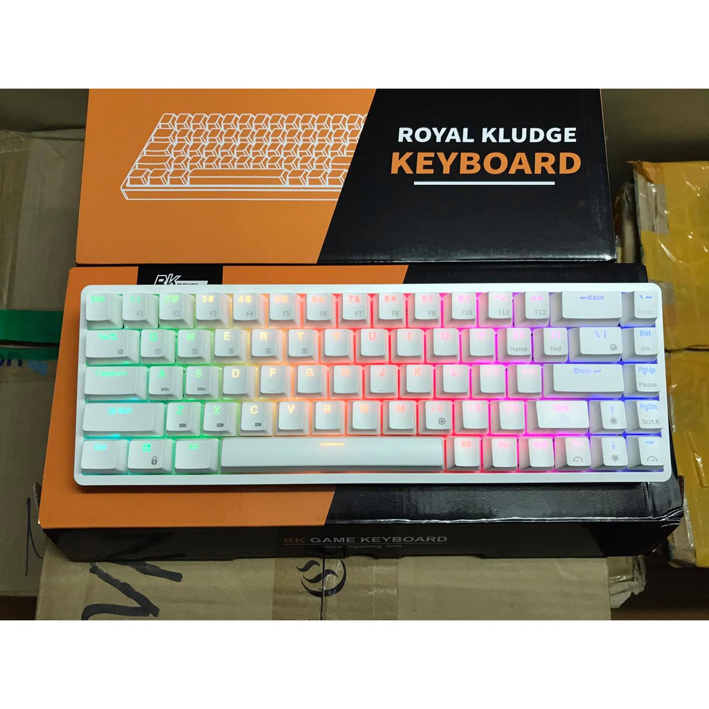 Bàn phím cơ không dây Royal Kludge RK837 LED RGB 68 phím, Bluetooth 5.1 cổng Type C