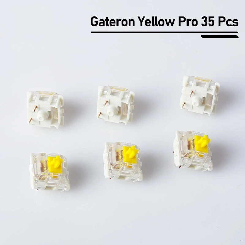 Switch Gateron Milky Yellow Pro | Gateron Red Pro | Gateron Yellow Pro - Hộp kèm khay đựng 35 Switch (3 pin và 5 pin)