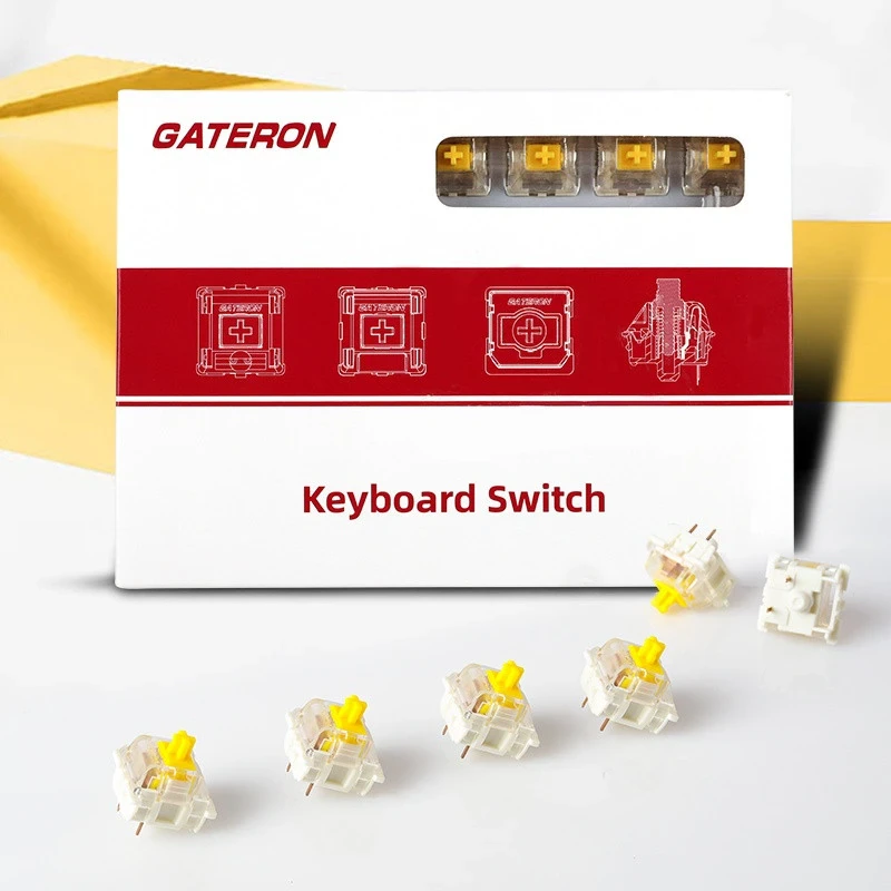 Switch Gateron Milky Yellow Pro | Gateron Red Pro | Gateron Yellow Pro - Hộp kèm khay đựng 35 Switch (3 pin và 5 pin)