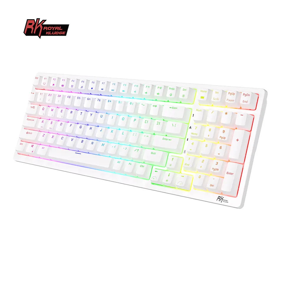 Bàn phím cơ RK98 hotswap kết nối 3 chế độ Bluetooth 5.0 | Wireless 2.4G | Dây type C