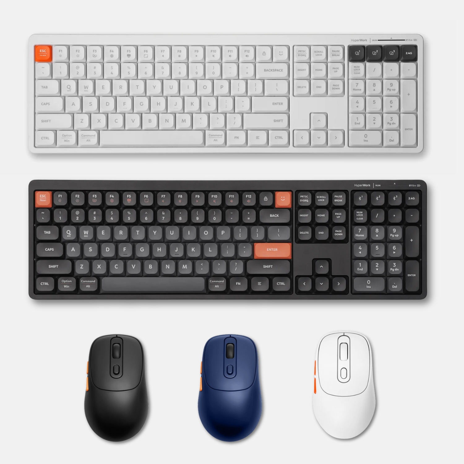 Bàn phím không dây HyperWork SilentKey TS01 / Chuột Silentium Mini MS01M