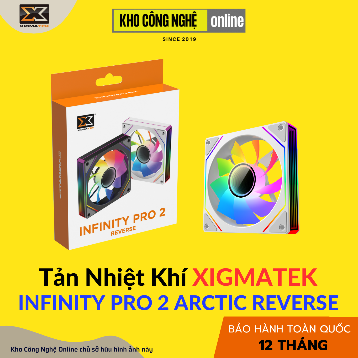 Quạt Tản Nhiệt XIGMATEK INFINITY PRO 2 ARCTIC REVERSE