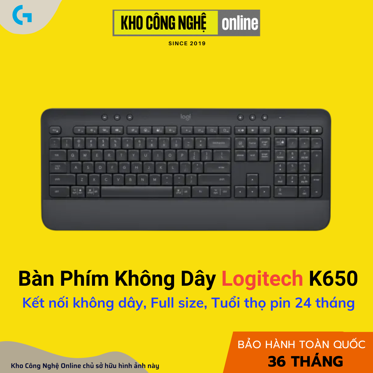Bàn Phím Logitech Signature K650 - Đen