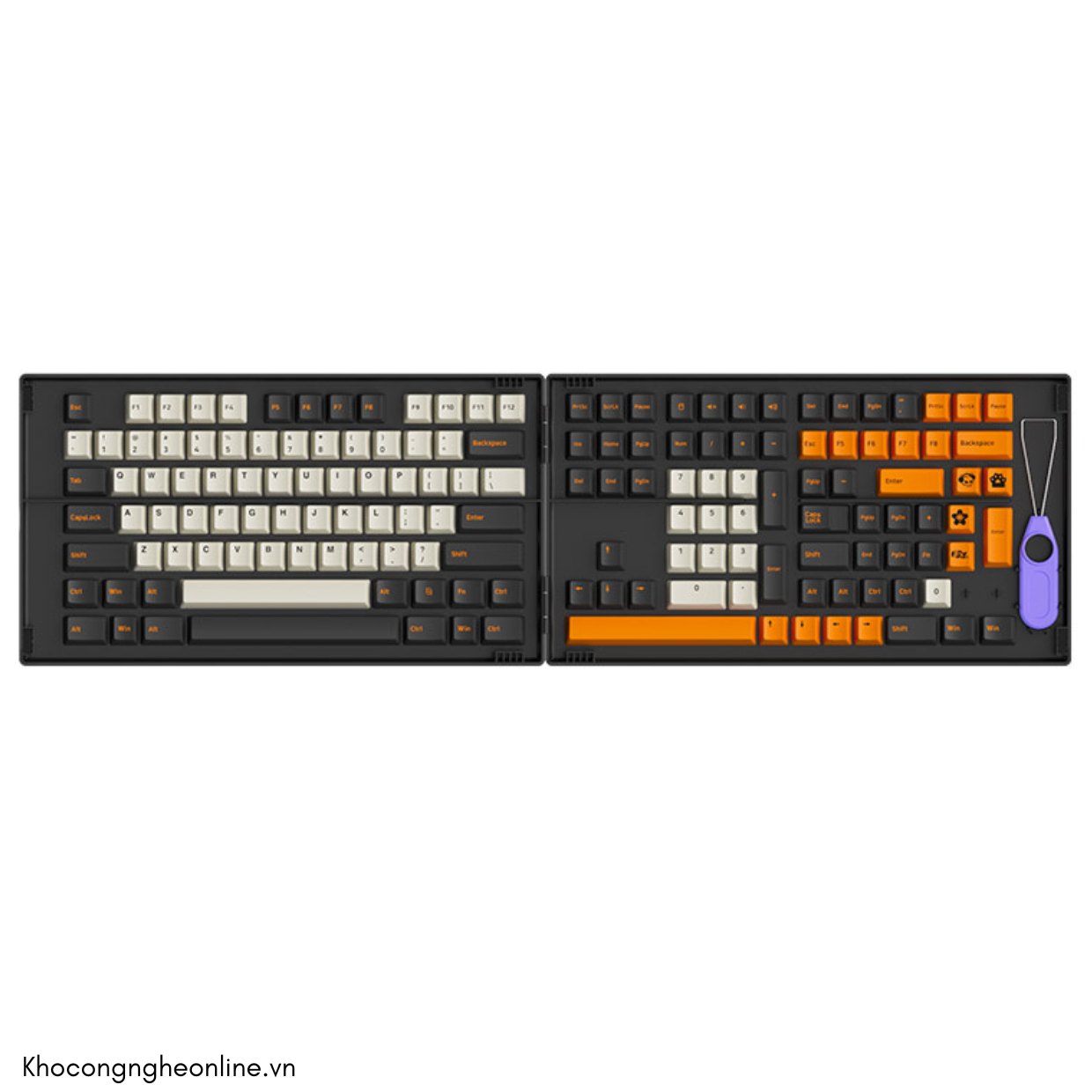 Keycap AKKO Carbon Retro (PBT Double-Shot/Cherry profile/229 nút)