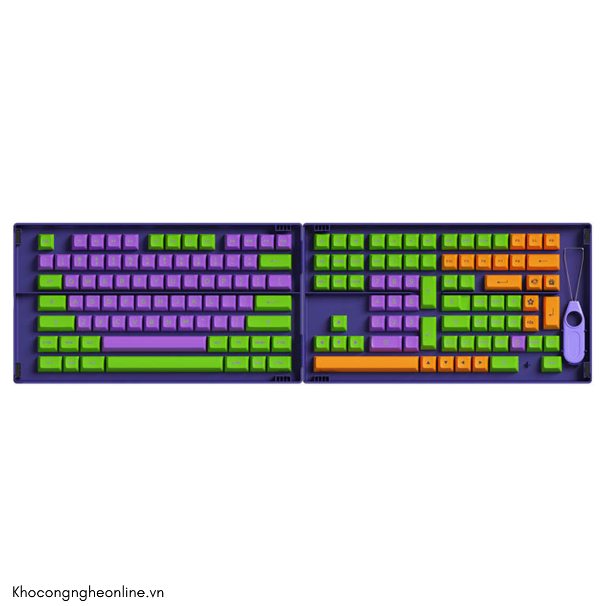 Bộ Keycap AKKO EVA-01 (Chất liệu PBT Double-Shot/ASA profile/158 nút)
