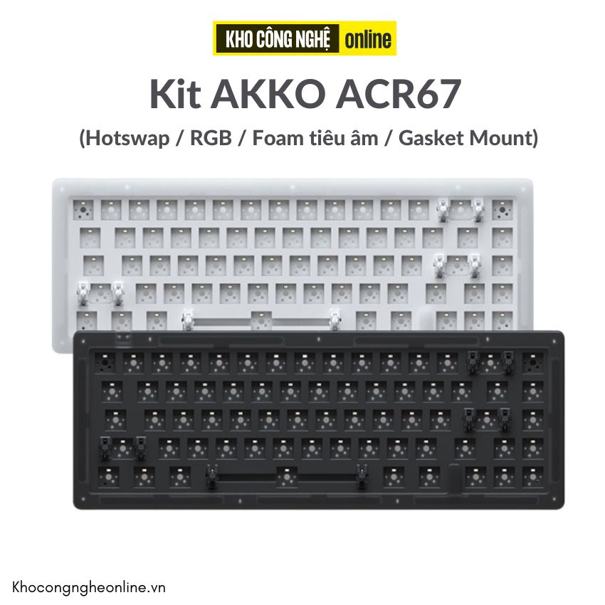 Kit bàn phím cơ AKKO ACR67 / ACR64 / ACR75 (Hotswap / RGB / Foam tiêu âm / Gasket Mount)