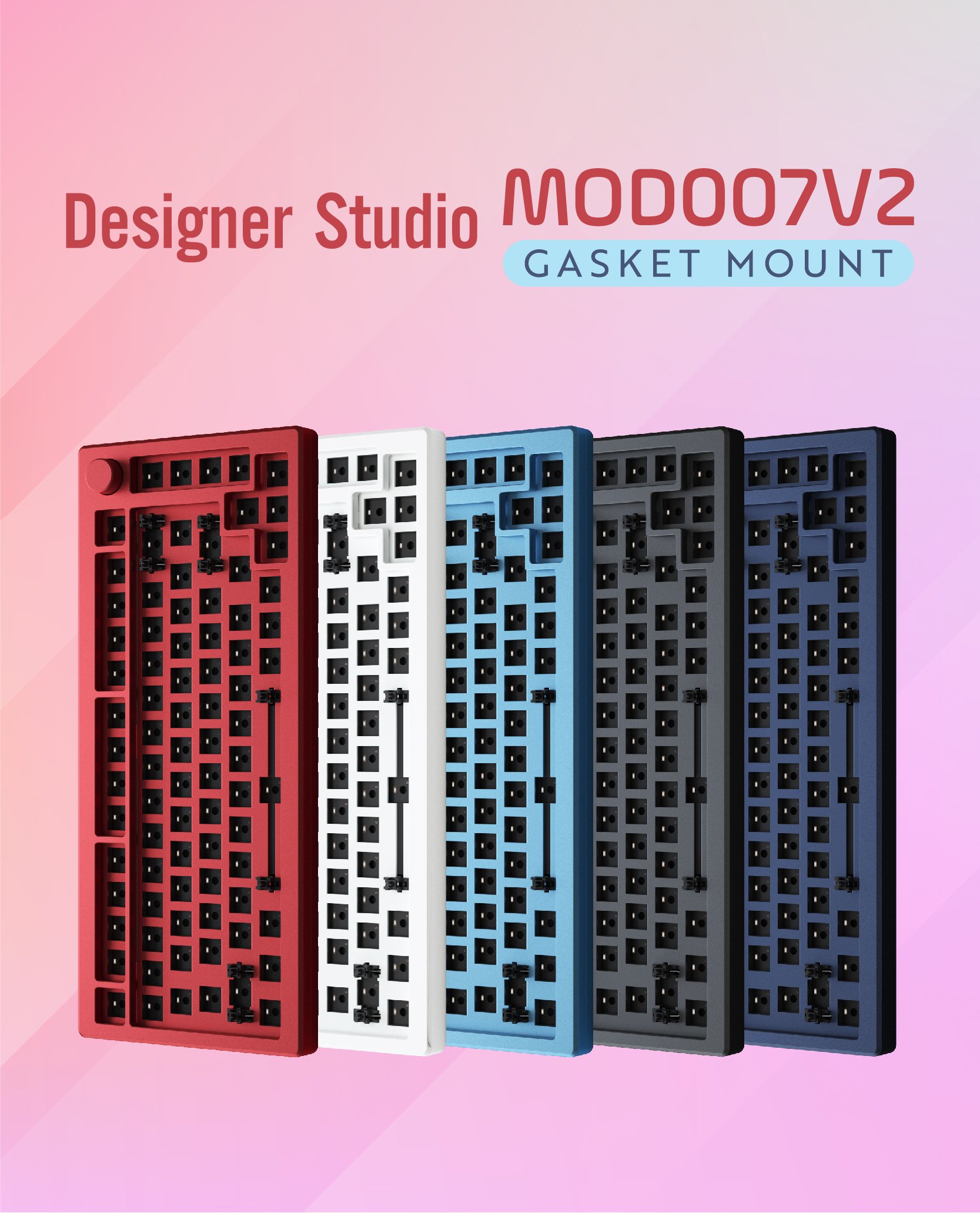 Kit AKKO MOD007 V2 (Hotswap 5 pin / RGB / Foam tiêu âm / Gasket Mount)