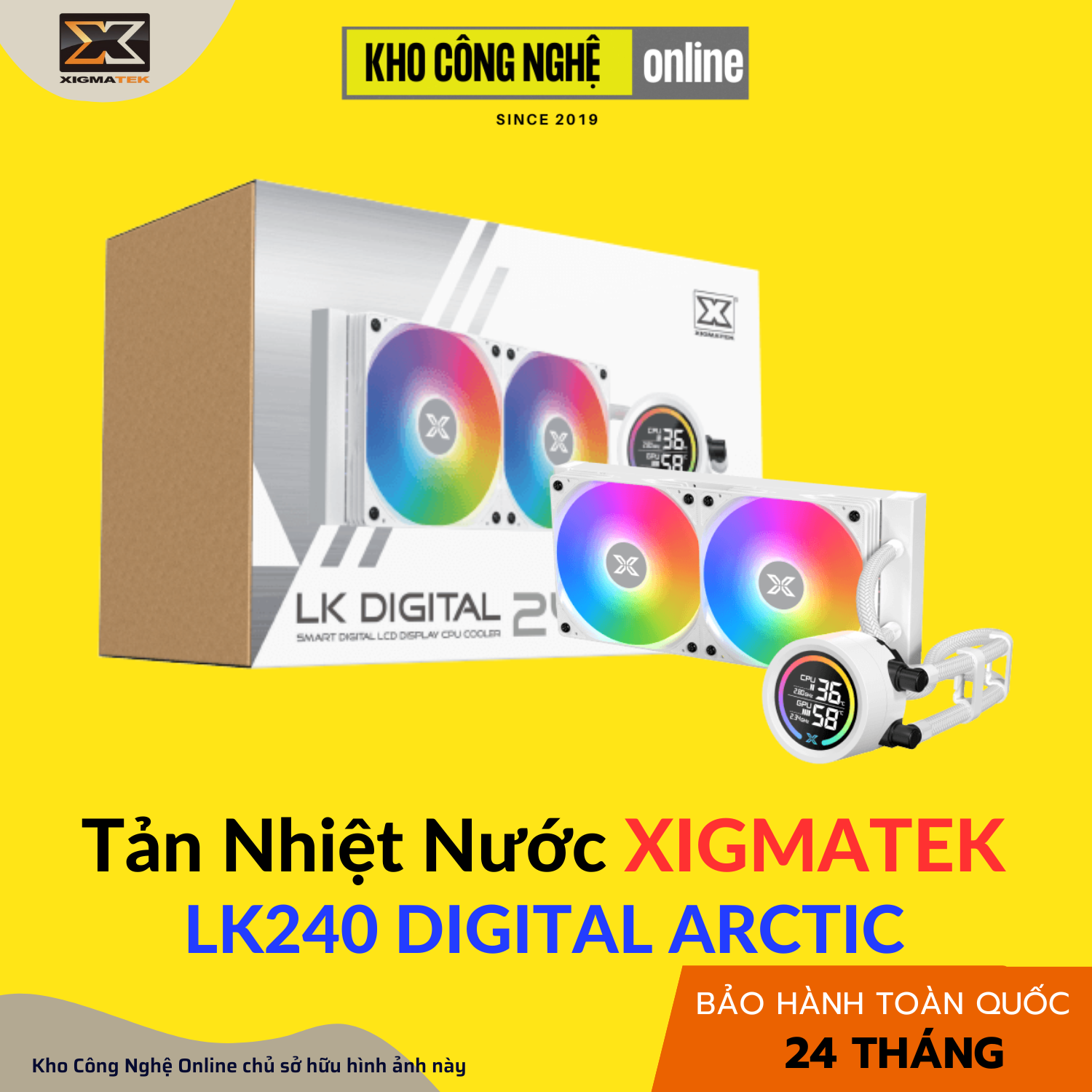 TẢN NHIỆT NƯỚC AIO XIGMATEK LK 240 Digital ARCTIC