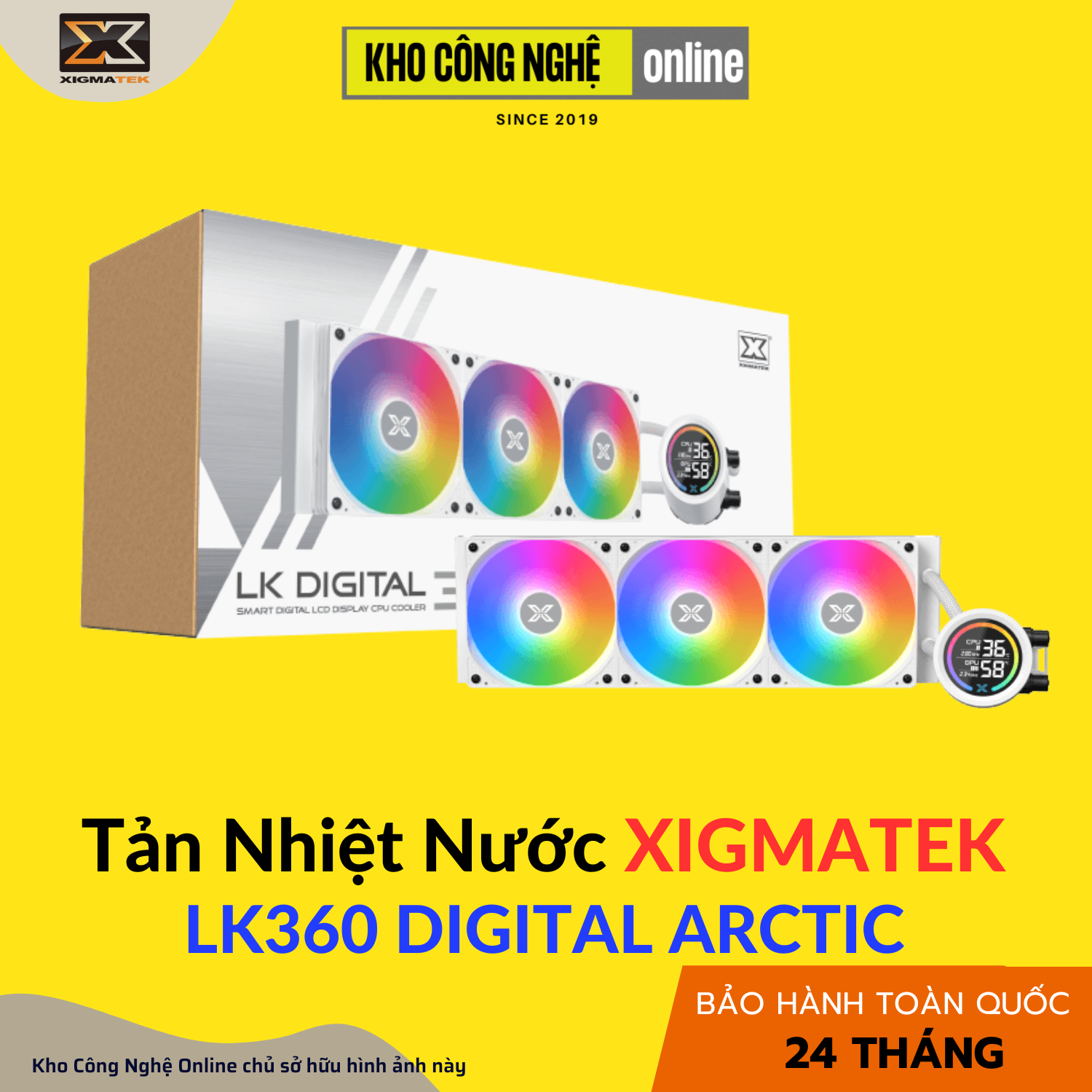 TẢN NHIỆT NƯỚC AIO XIGMATEK LK 360 Digital ARCTIC