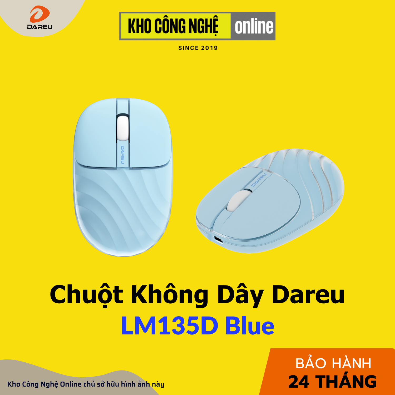 Chuột không dây DAREU LM135D - Xanh