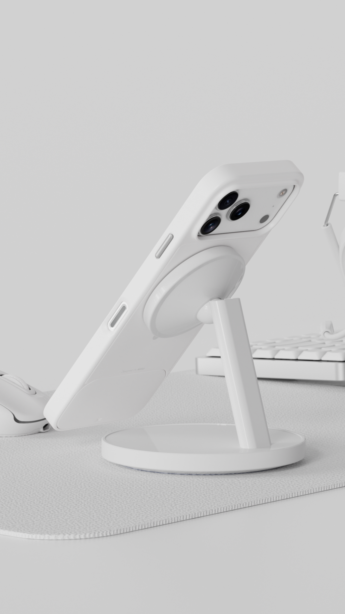 Ốp Bàn Phím iPhone 17 Pro Max Akko MetaKey - Cloud White