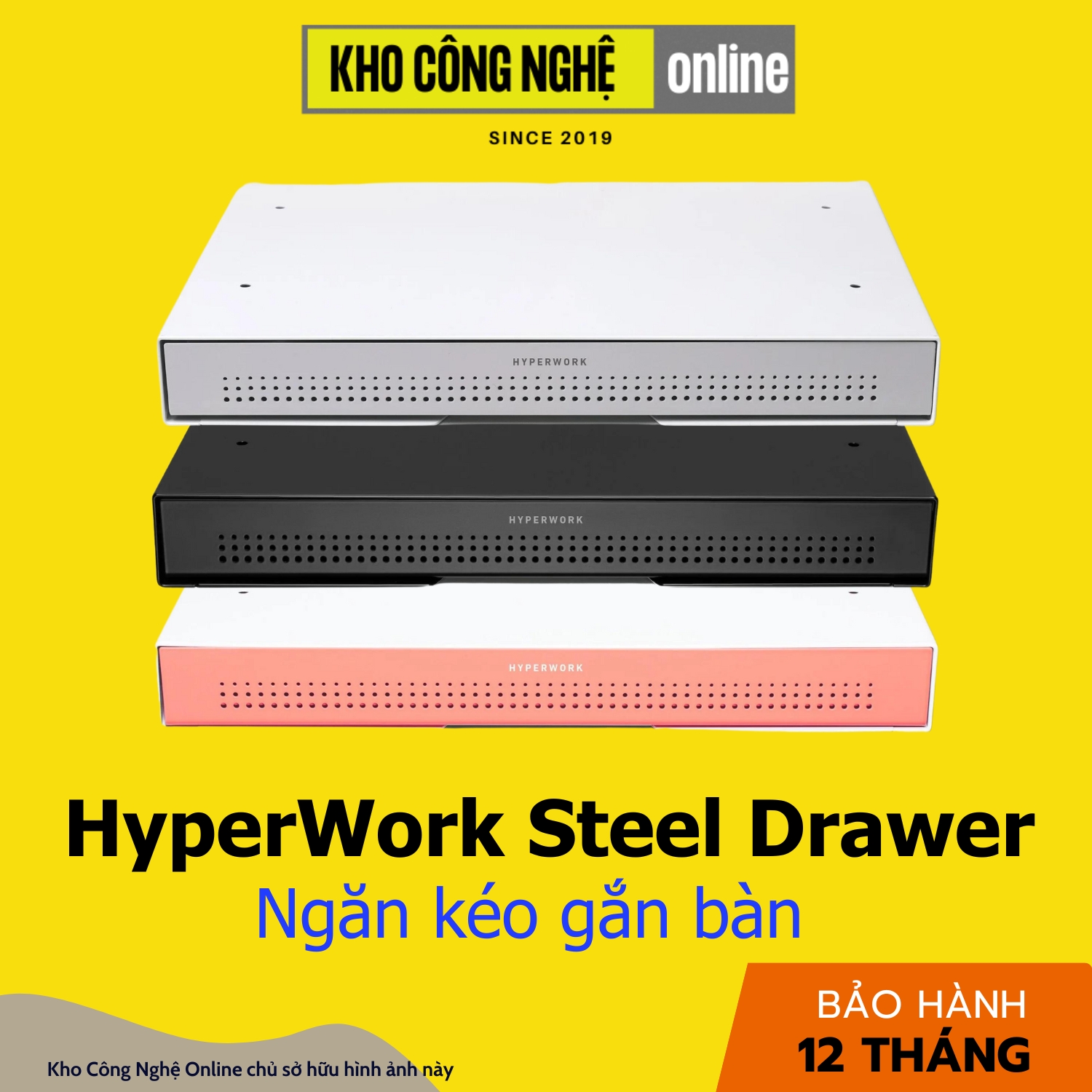 Ngăn kéo gắn bàn HyperWork Steel Drawer
