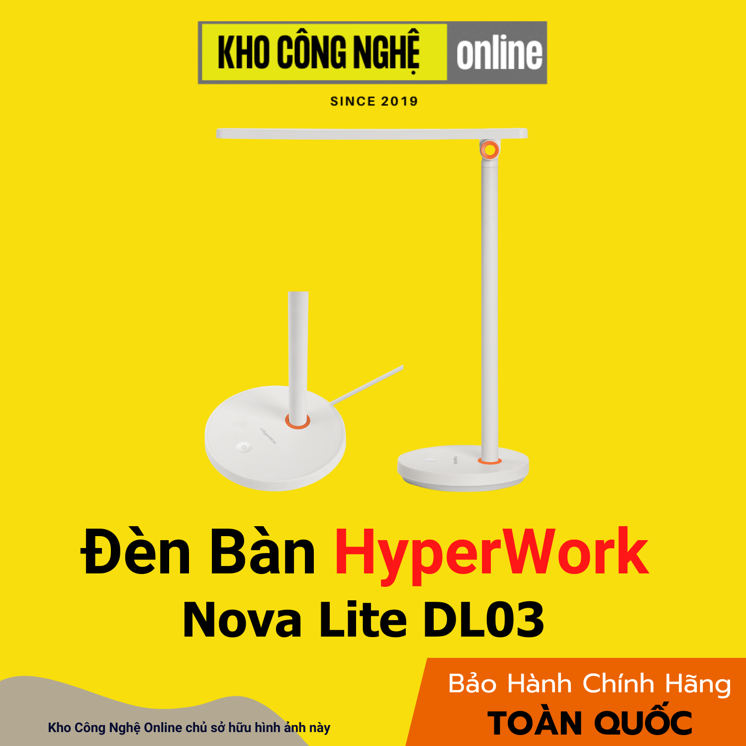 Đèn bàn HyperWork Nova Lite DL03 Trắng